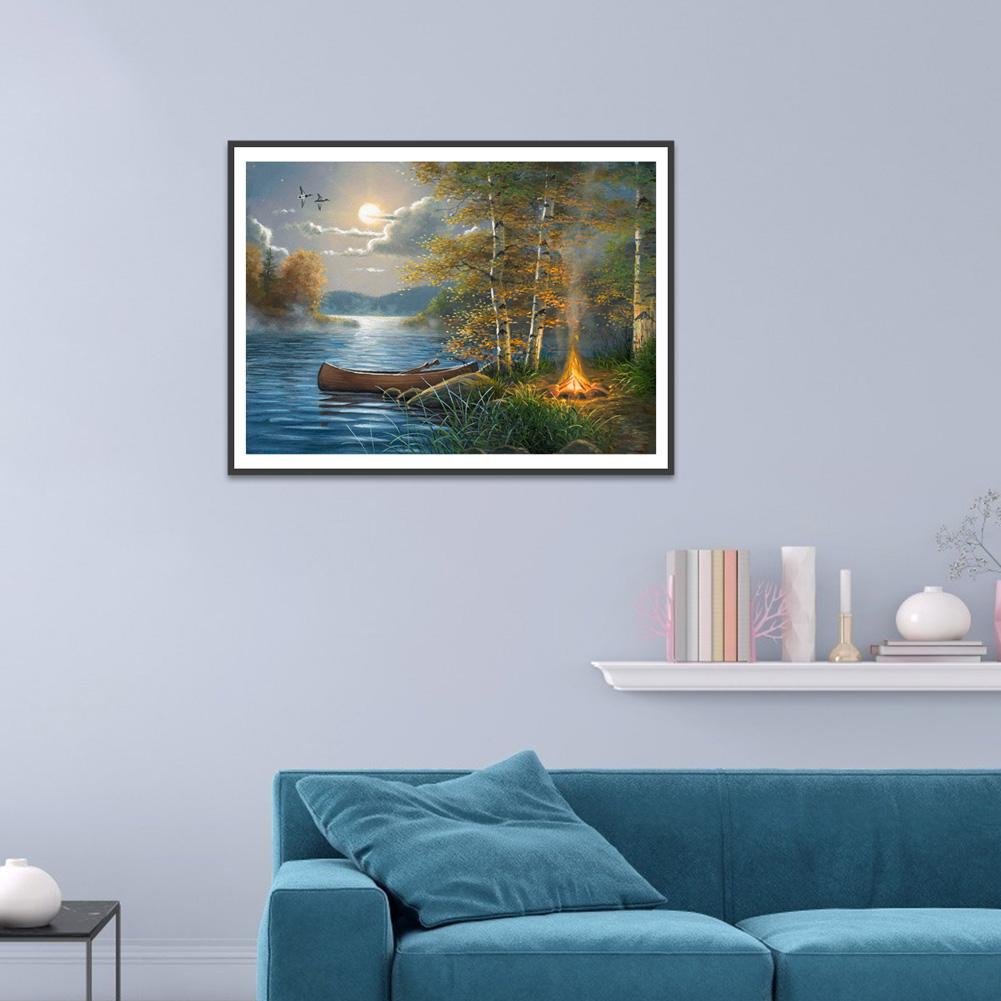 Diamond Painting - Full Round - Night Lake