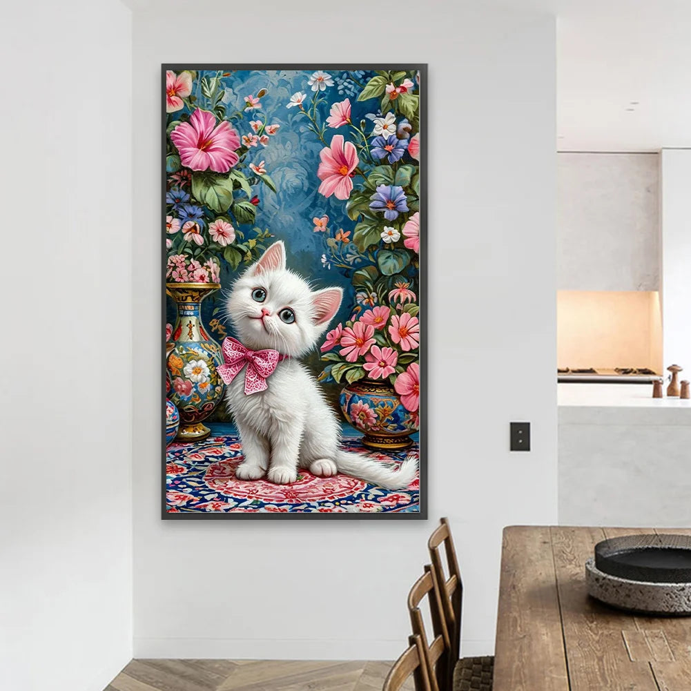 Big Size Diamond Painting - Full Round / Square - Cat (40*70cm)