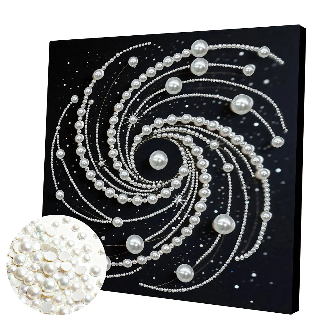 DIY Pearl Painting With Frame - Handmade Self-Adhesive Pearls - Vortex (30*30cm)