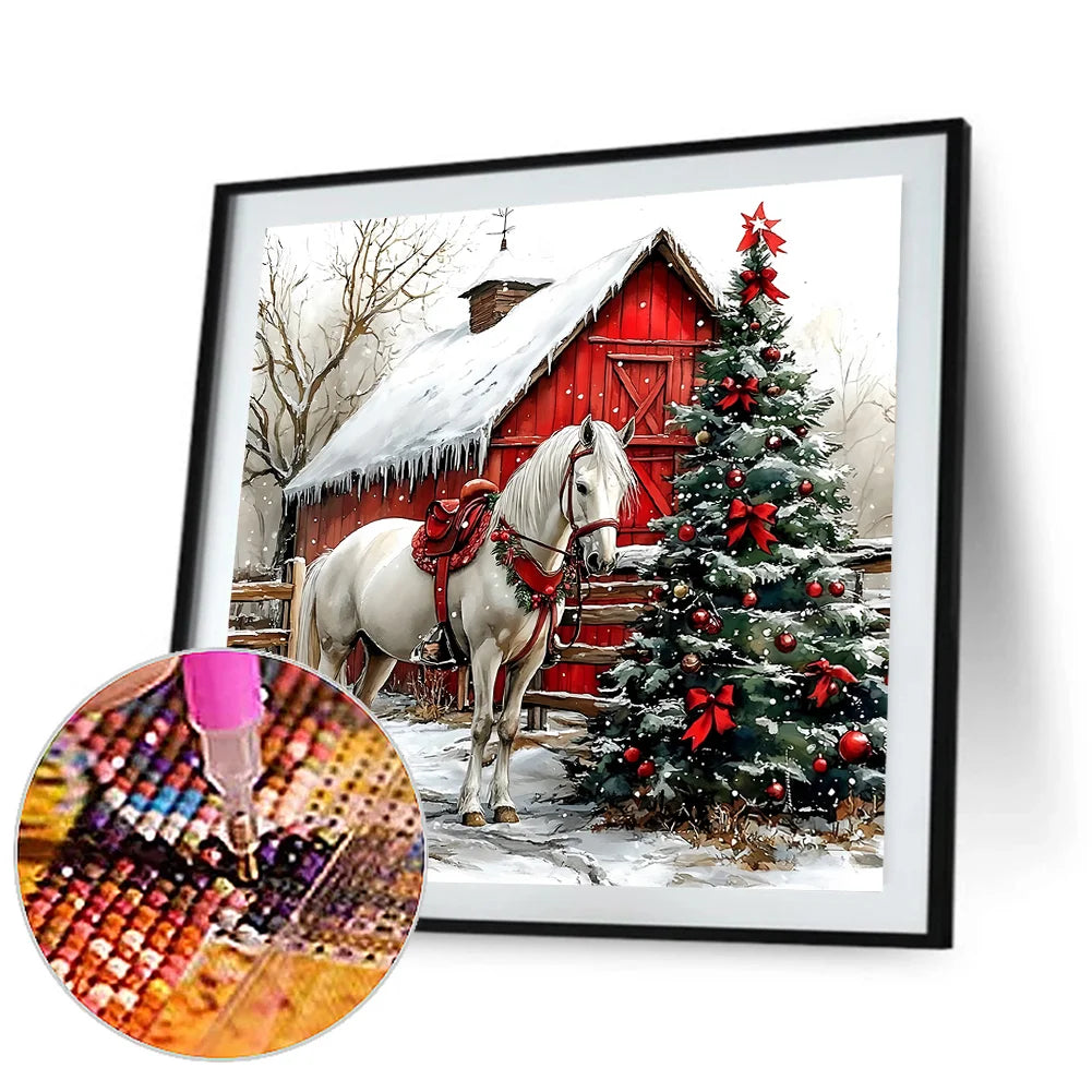Diamond Painting - Full Round / Square - Xmas Horse