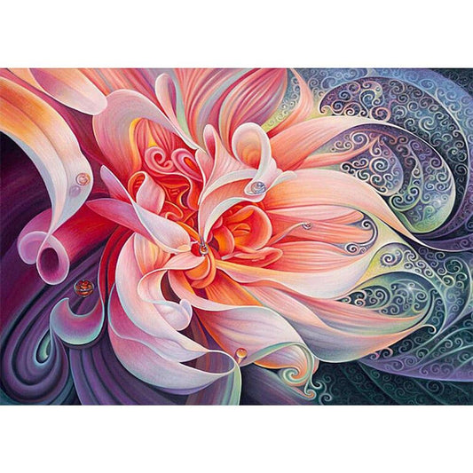 5D Diy Diamond Painting Kit Full Round Beads Flower