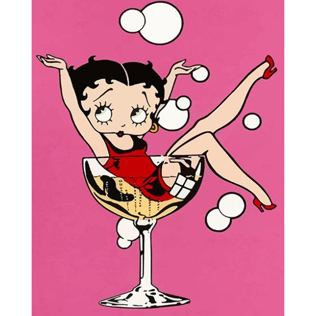 5d full drill round diamond painting kits Betty Boop
