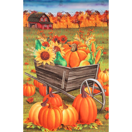 5D Diy Diamond Painting Kit Full Round Beads Pumpkin