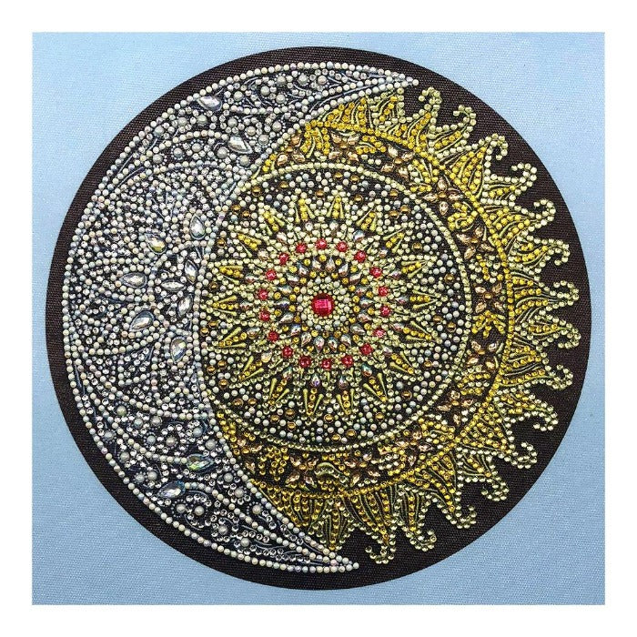 Moon Sun Diamond Painting Crystal Rhinestone With Diamond Drawing Tool