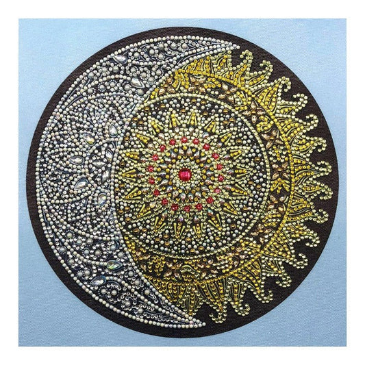 Moon Sun Diamond Painting Crystal Rhinestone With Diamond Drawing Tool