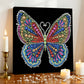 DIY Pearl Painting With Frame - Handmade Self-Adhesive Pearls - Rainbow Butterfly (25*25cm)