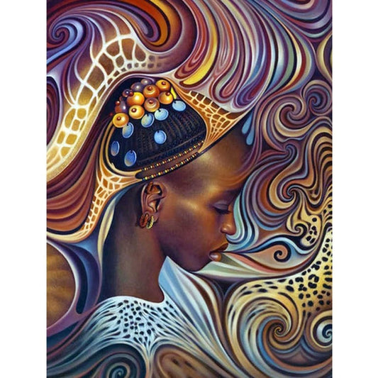 5D Full Round Drill Diamond Painting Kits African Women 