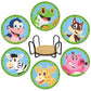 6pcs animals diamond painting cup coaster set B