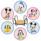 6pcs disney diamond painting cup coaster set with stand