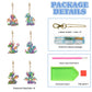 Pterosaur 6pcs DIY Diamond Painting Keychains Package