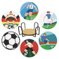6pcs football diamond painting cup coaster set