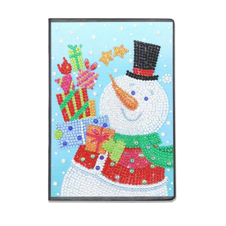A5 5D Notebook DIY Part Special Shape Rhinestone Diary Book | Snowman
