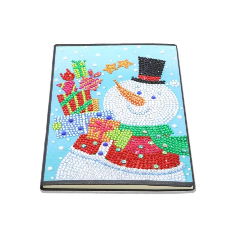 A5 5D Notebook DIY Part Special Shape Rhinestone Diary Book | Snowman