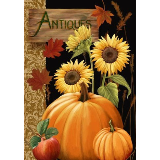 5D Diy Diamond Painting Kit Full Round Beads Pumpkin Sunflower