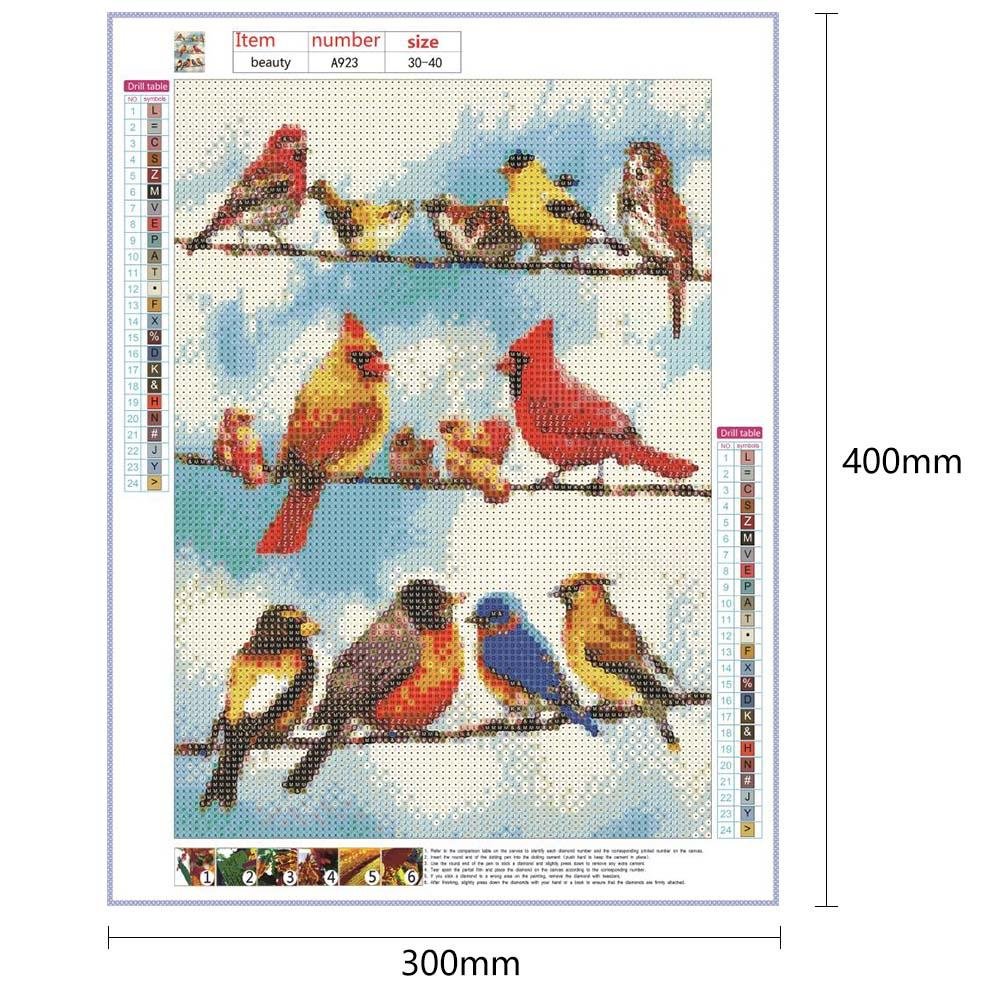 Diamond Painting - Full Round - Birds D