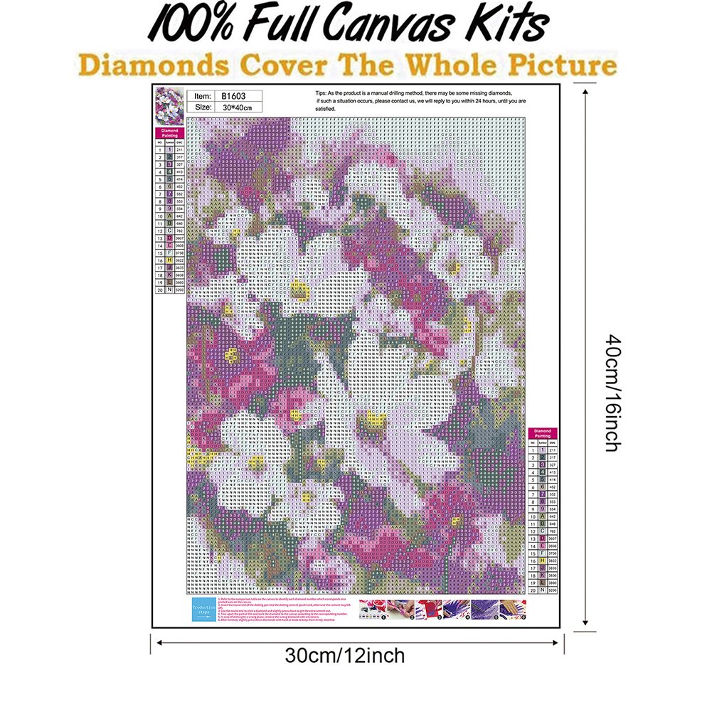 Diamond Painting - Full Round - Flowers J