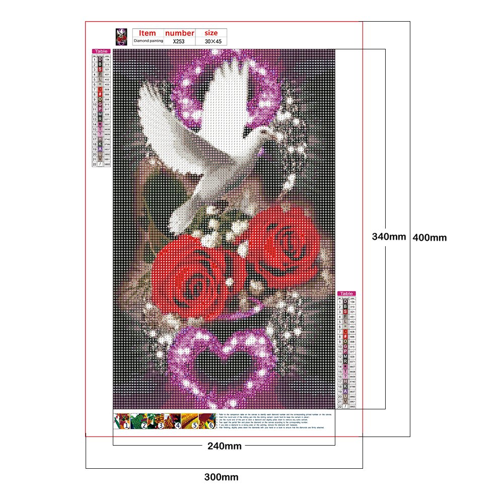 Diamond Painting - Full Round - Rose Love(30*45cm)