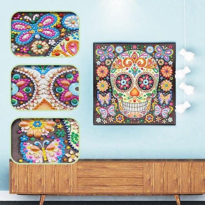 DIY 5D Crystal Rhinestone Diamond Painting Kit Skull Head