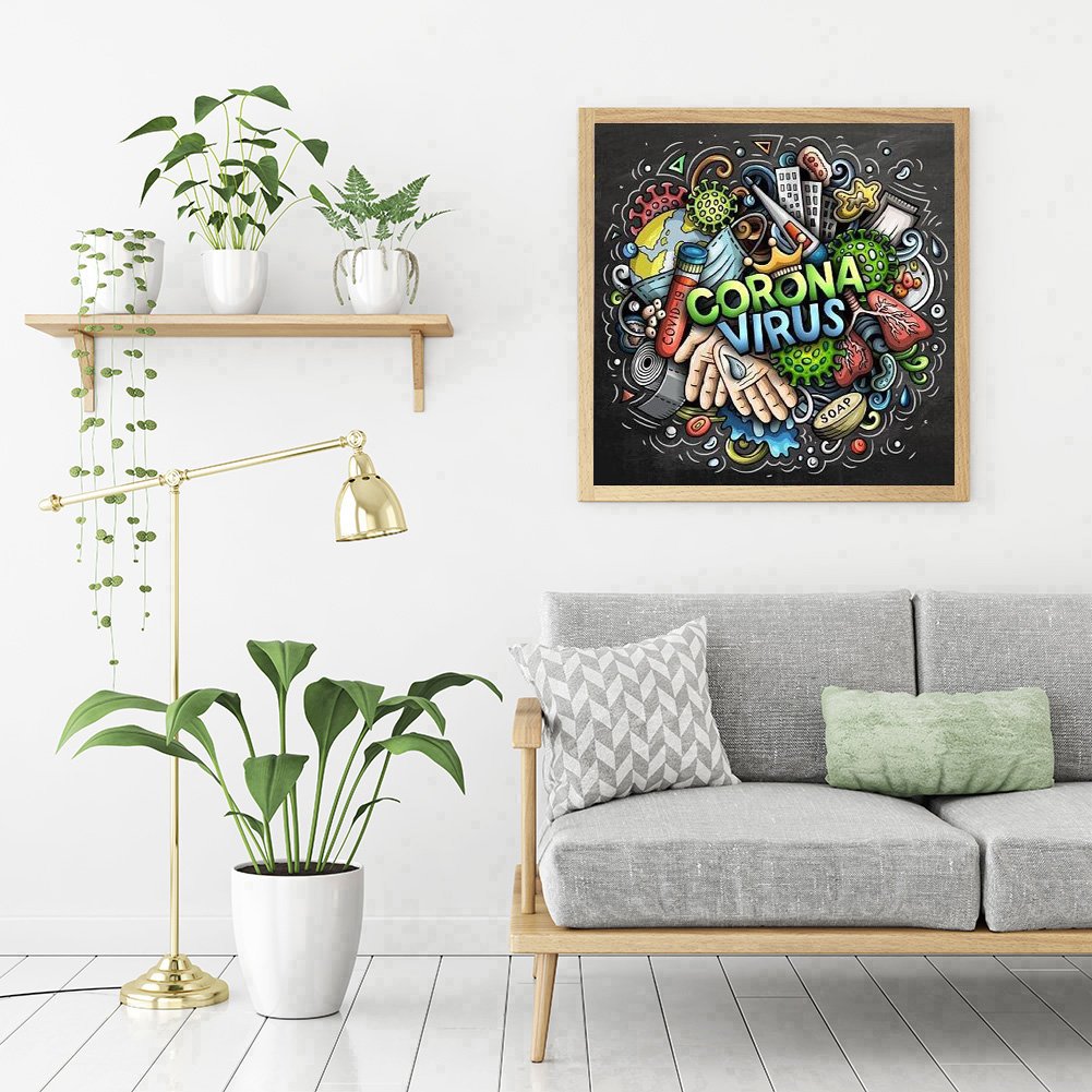 Diamond Painting - Full Round -  Abstract Word
