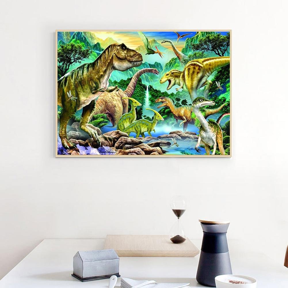 Diamond Painting - Full Round - Dinosaurs River