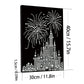 DIY Pearl Painting With Frame - Handmade Self-Adhesive Pearls - Fireworks Castle (30*40cm)