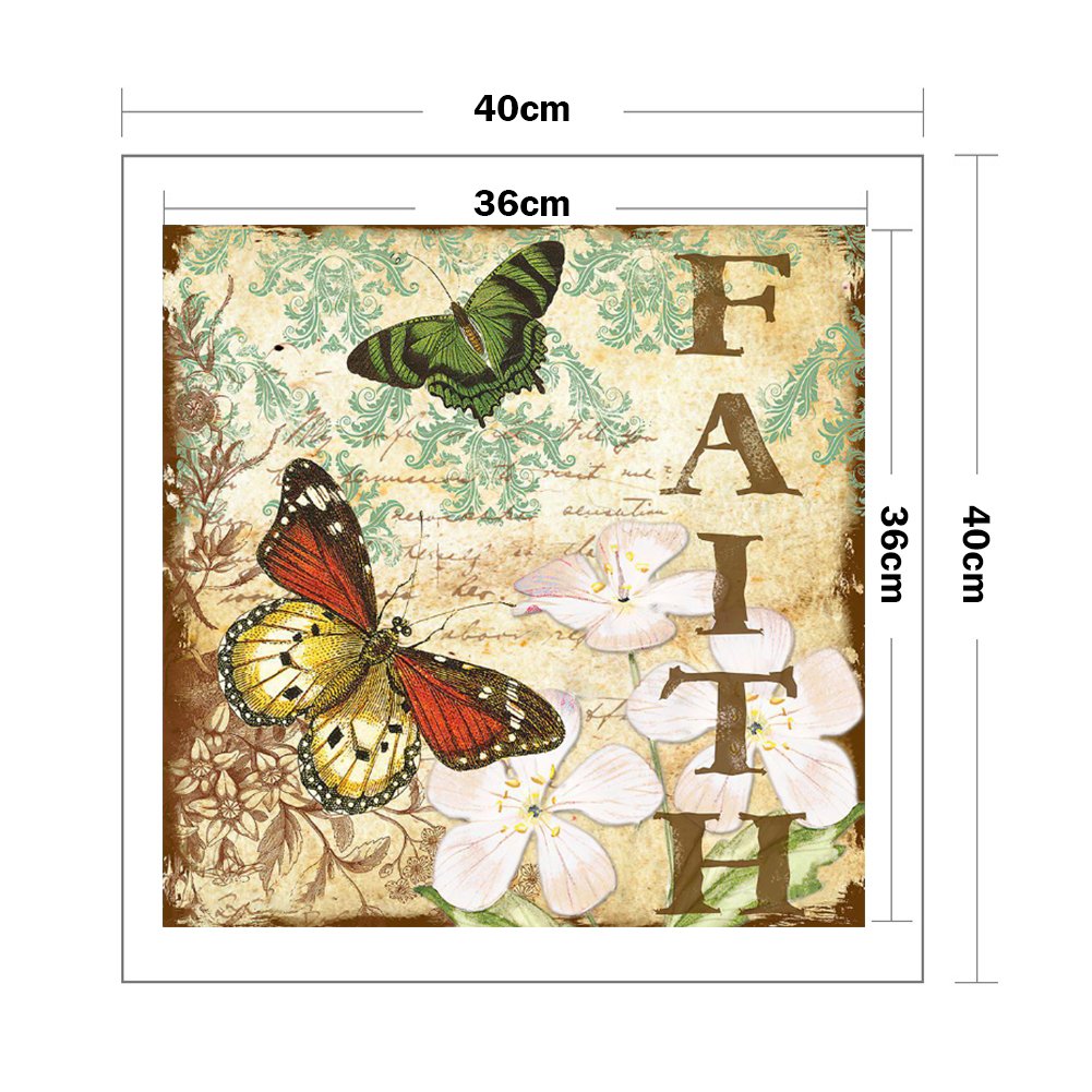 11ct Stamped Cross Stitch - Butterfly (40*40cm)