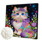 DIY Pearl Painting With Frame - Handmade Self-Adhesive Pearls - Cat (25*25cm) C