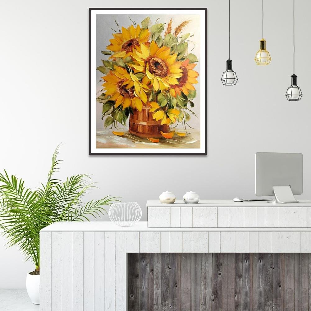 Diamond Painting - Full Round - Sunflower K