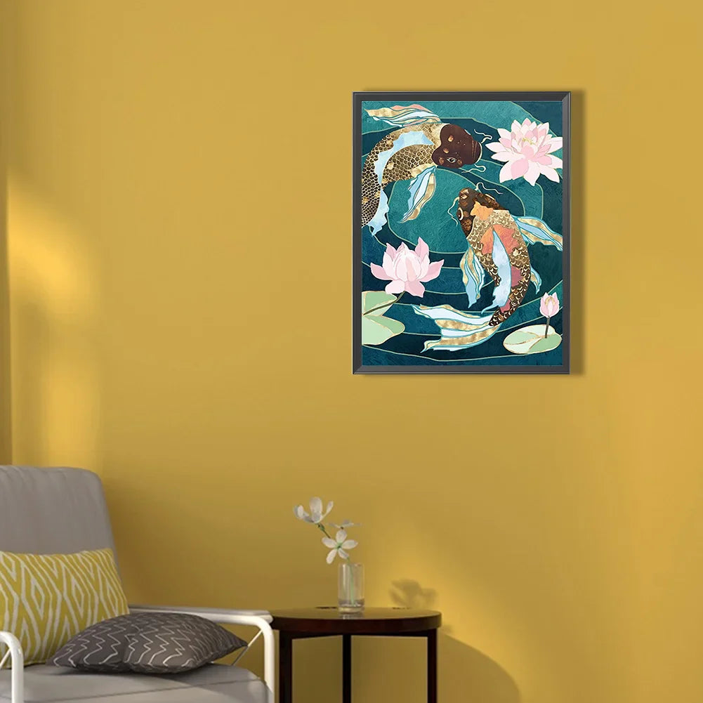 5D DIY Diamond Painting - Full Round / Square  - Fish Abstract Art
