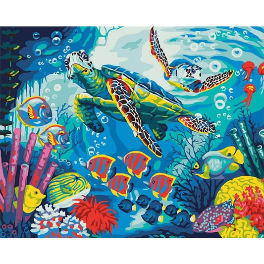 Paint By Number Oil Painting Sea Turtle (40*50cm)