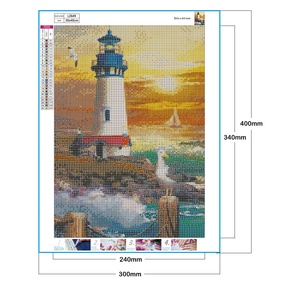 Diamond Painting - Full Round - Lighthouse G