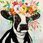Diamond Painting - Full Round - Flower Cow A