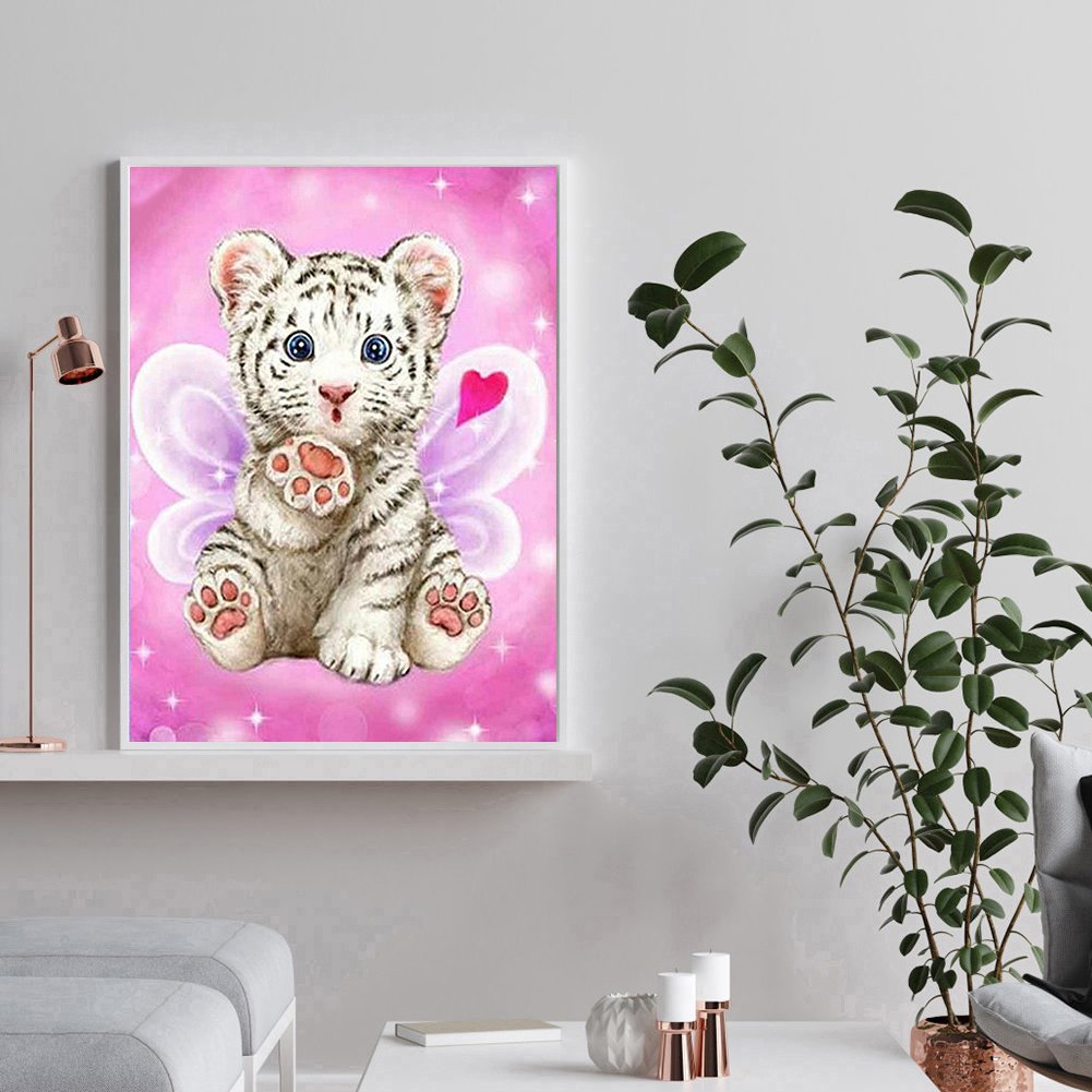 Diamond Painting - Full Round - Cartoon Tiger A