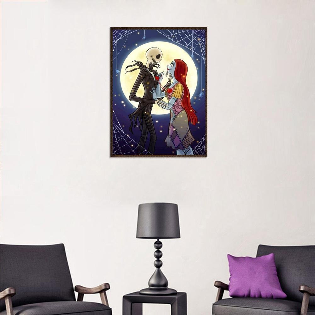 5D DIY Diamond Painting Kit - Full Round - Jack and Sally