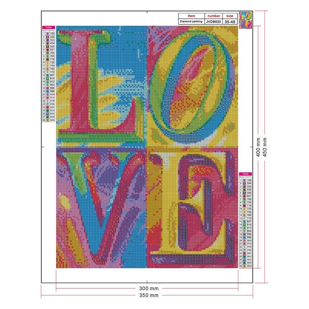 Diamond Painting - Full Round - Love (35*45cm)