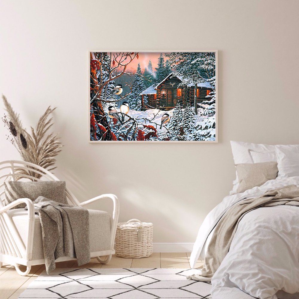 Diamond Painting - Full Round - Snow Scene C