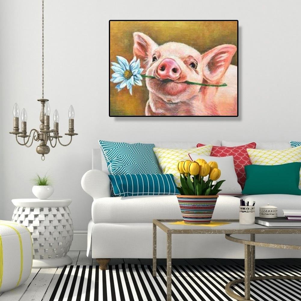 Diamond Painting - Full Round - Pig 3