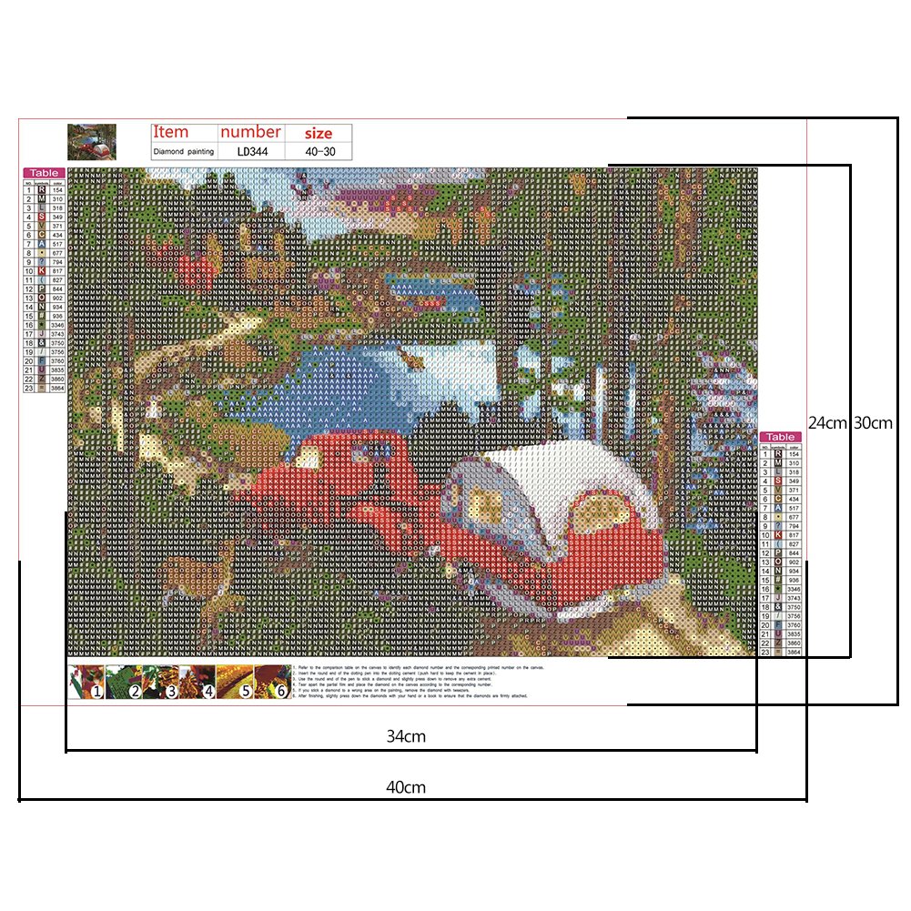 Diamond Painting - Full Round - Cartoon Car C