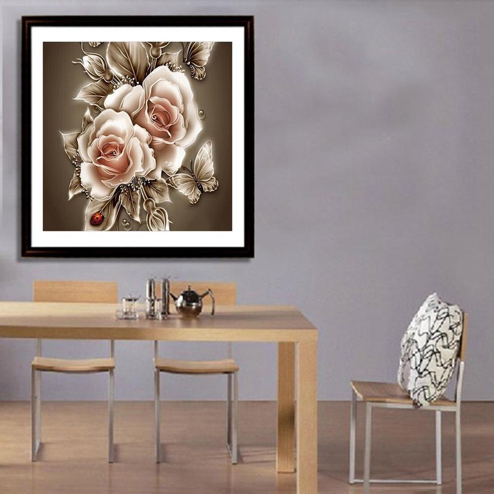 Diamond Painting - Partial Round - Retro Flower