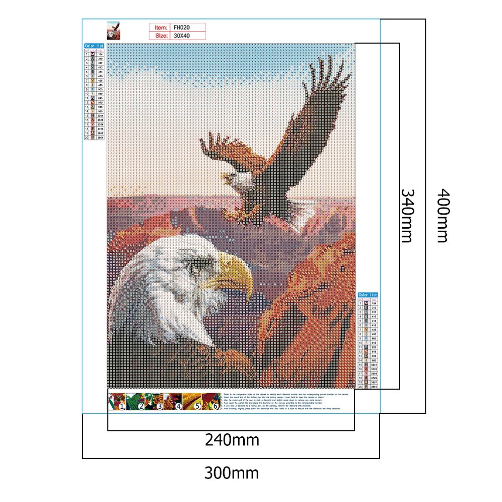Diamond Painting - Full Round - Eagle E