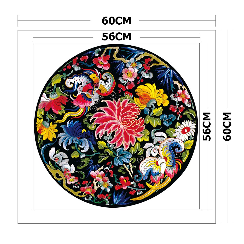 11ct Stamped Cross Stitch - Flower Plat(60*60cm)