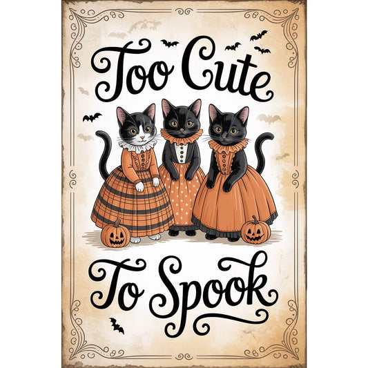 Diamond Painting - Full Round / Square - Halloween Three Cats (30*45cm)