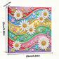 DIY Pearl Painting With Frame - Handmade Self-Adhesive Pearls - Rainbow Daisy (25*25cm)