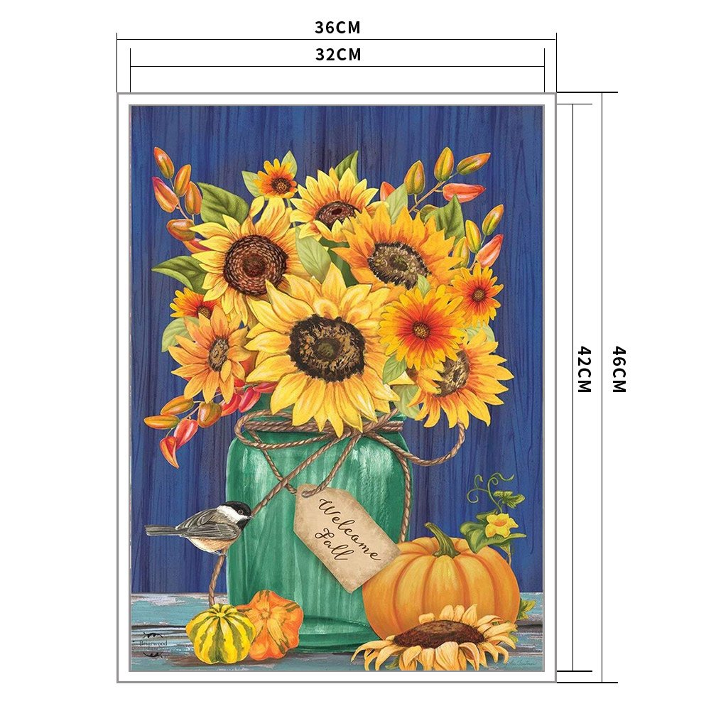 11ct Stamped Cross Stitch -Flowers  (36*46cm)