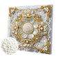 DIY Pearl Painting With Frame - Handmade Self-Adhesive Pearls - Flower (25*25cm) A