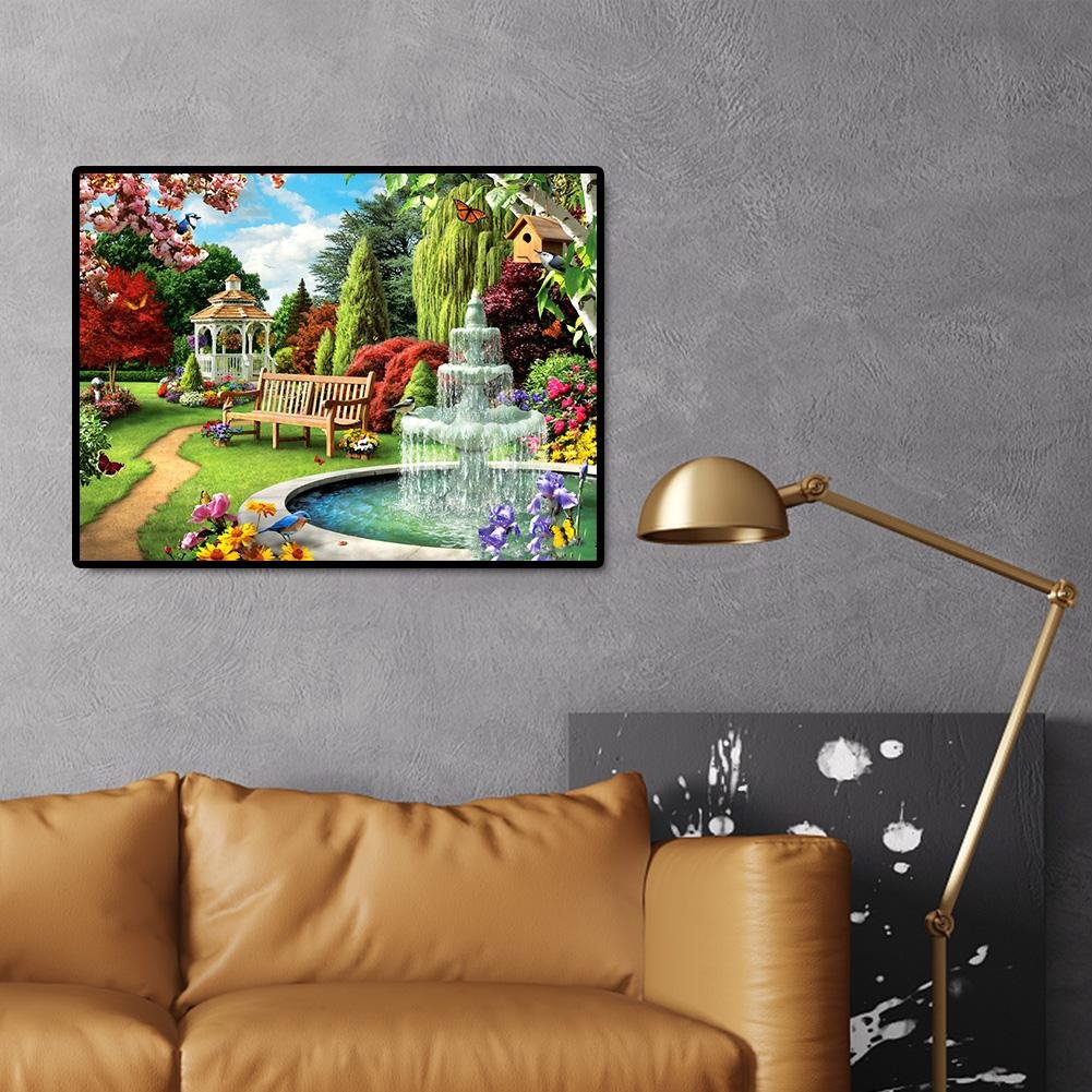 Diamond Painting - Full Round - Courtyard