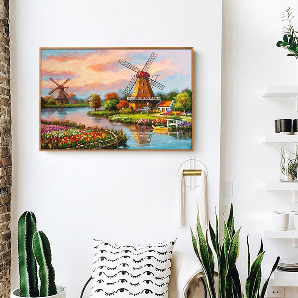 Diamond Painting - Full Round - Windmill