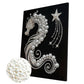 DIY Pearl Painting With Frame - Handmade Self-Adhesive Pearls - Dragon (30*40cm) B