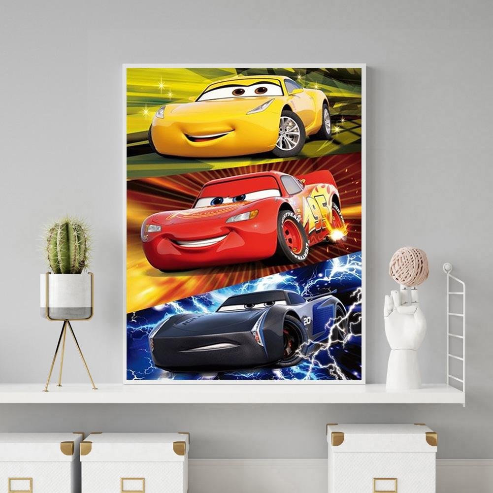 Diamond Painting - Full Round - Cartoon Car D