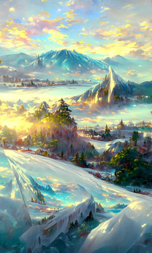 Winter Scenery | Full Round/Square Diamond Painting Kits 40x70cm 50x80cm